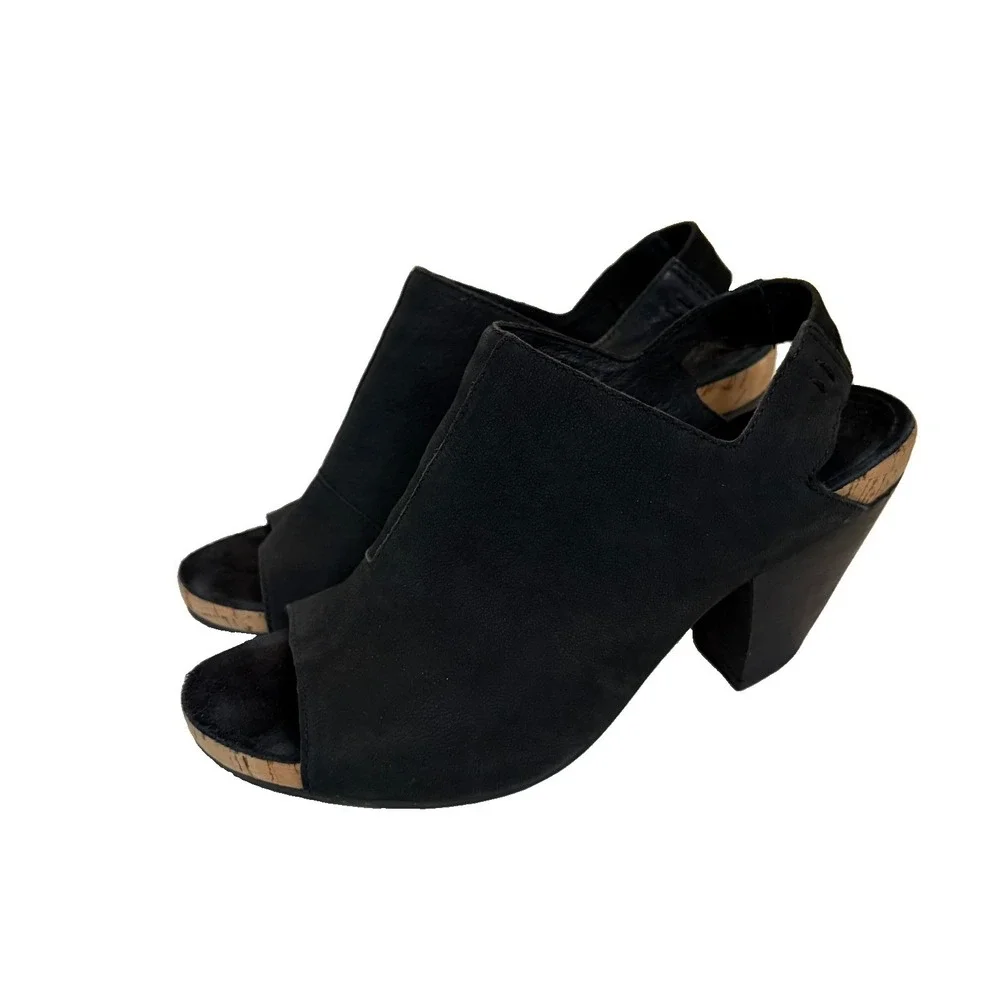 Eileen Fisher Womens Size 6 Slingback Peep Toe Wedge 3